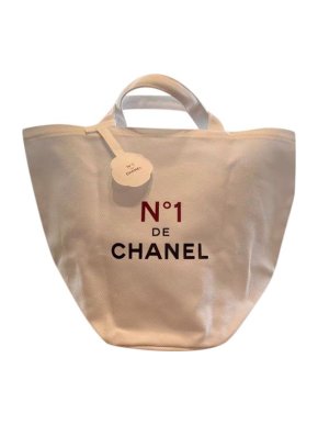 Chanel ivory canvas VIP gift tote bag