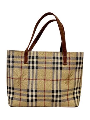 Burberry Vintage Haymarket Check Tote