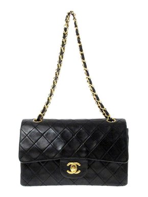 Chanel Black Vintage Lambskin Double Flap