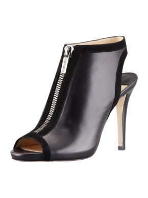Jimmy Choo Suede Trimmed Leather Mayva Booties
