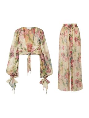 Zimmermann Floral Print Melody Top & Trousers