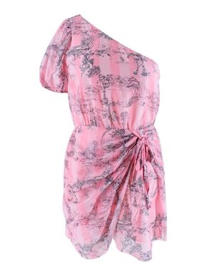 LoveShackFancy Pink Forest Print Peyton Dress