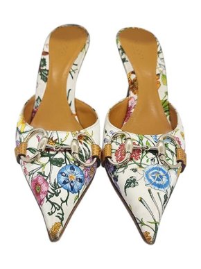 Gucci Floral Horsebit Mules
