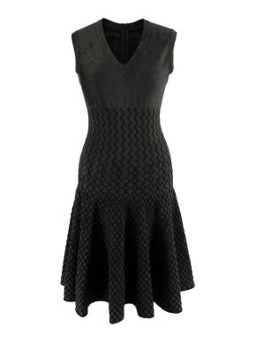 Alaia Woven Forest Green Velvet Sleeveless Dress