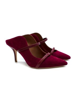 Malone Souliers Burgundy Suede Maureen Mules