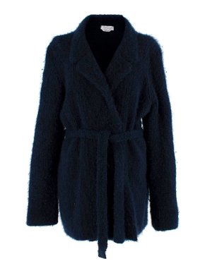 Gabriela Hearst Navy cashmere & silk knitted cardigan