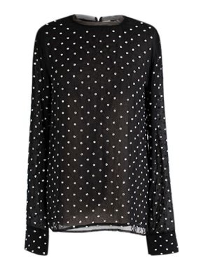 Dodo Bar Or Crystal Embellished Black Top