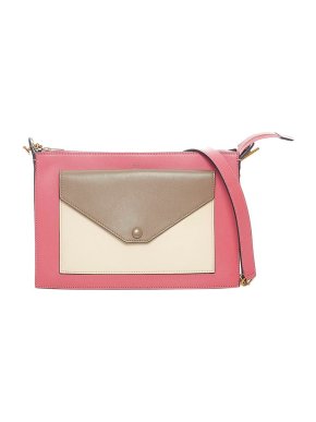 Celine tricolour leather envelope crossbody bag