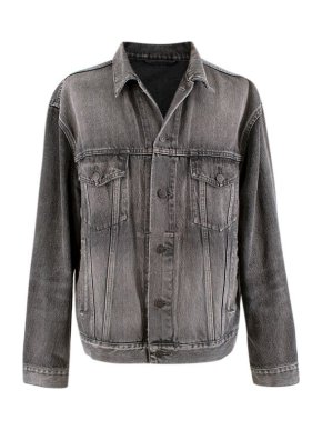 Balenciaga Grey Logo denim jacket