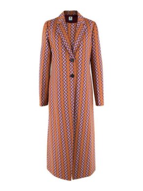 Missoni M Orange Zig Zag Printed Coat & Dress Suit