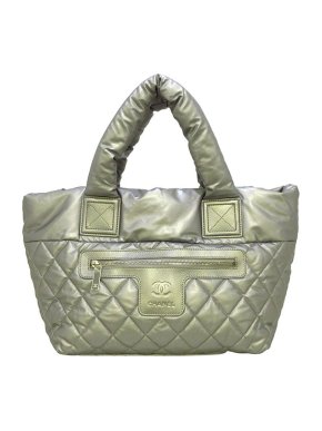 Chanel vintage grey nylon Coco Cocoon tote bag