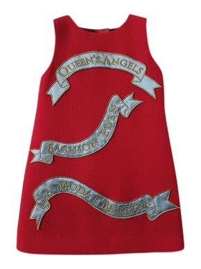 Dolce & Gabbana red wool crepe angels shift dress
