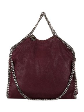 Stella McCartney Burgundy Shaggy Deer Falabella Tote Bag