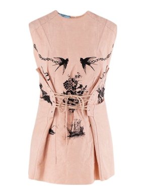 Prada Printed Slub Canvas Top