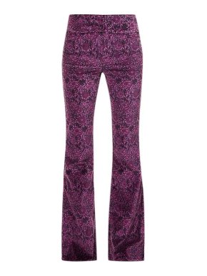 Paige x Morris & Co Lou Lou flared floral-print velvet jeans