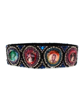vintage black embellished belt