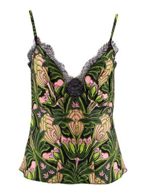 Prada x Holliday & Brown floral lace-trimmed cami top