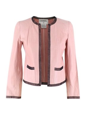 Chanel Vintage pink leather jacket