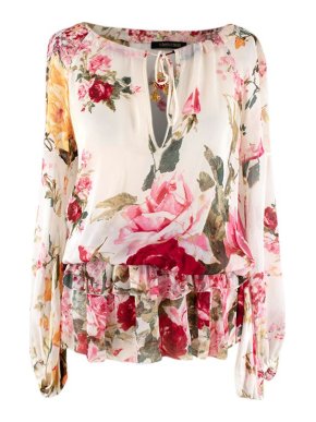 Roberto Cavalli vintage floral print blouse