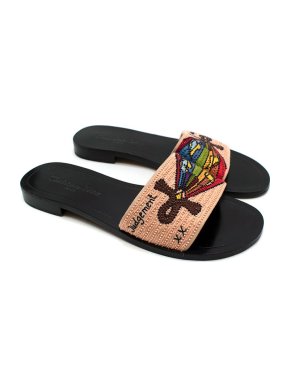 Dior multicolour beaded Judgement flat mules