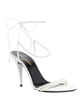 Saint Laurent Luna faux-pearl leather sandals