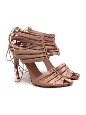 Gucci by Tom Ford Blush Satin Corset Sandals