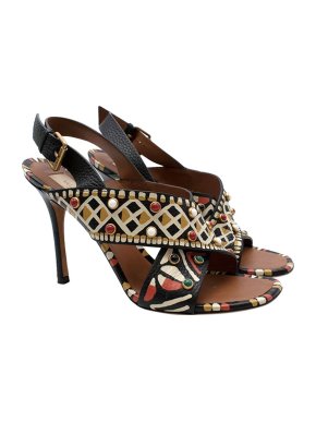 Valentino Garavani Tribal Crossover Studded Sandals