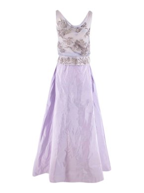 Valentino Garavani vintage lilac silk camisole and taffeta ball skirt