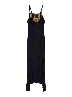 Gucci vintage black silk sleeveless long dress