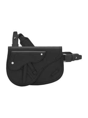 Dior Black Leather Saddle Messenger Bag