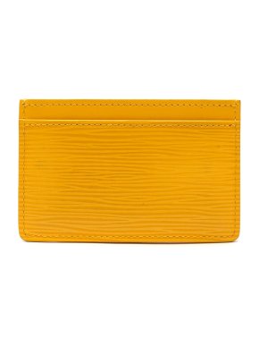 Louis Vuitton yellow Epi leather cardholder