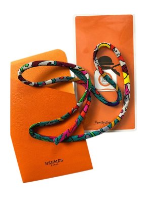 Hermes Silk Spaghetti Twilly Wrap Bracelet