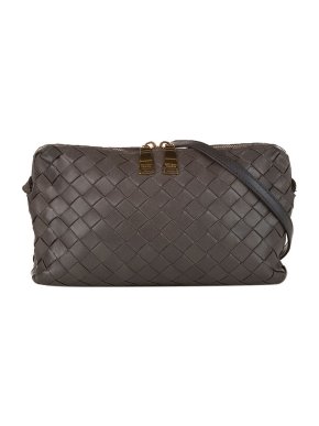 Bottega Veneta Brown Intrecciato Leather Crossbody Bag