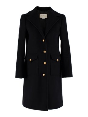 Gucci black wool GG Marmont coat