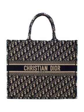 Dior Blue Oblique Large Book Tote