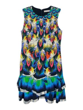Mary Katrantzou Peacock Feather Print Dress