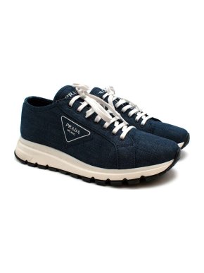 Prada Indigo Denim Chunky Trainers