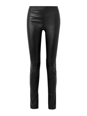 Joseph black stretch-leather leggings