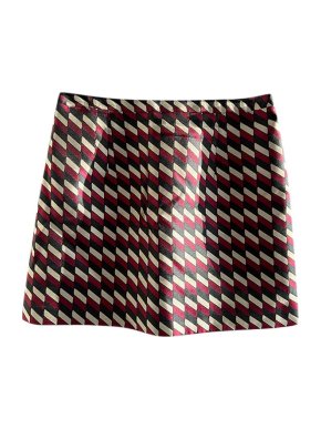 Christopher Kane tricolour geometric jacquard mini skirt