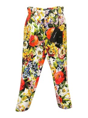 Dolce & Gabbana Floral Brocade Cropped Pants