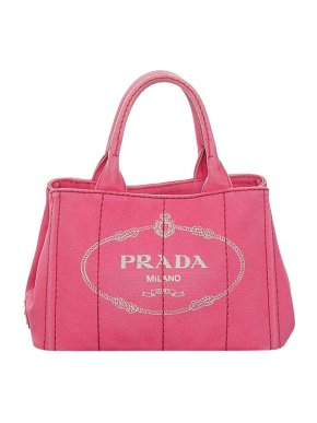 Prada pink canvas Canapa Logo tote bag