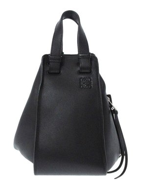 Loewe black leather small Hammock bag