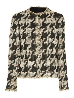 Chanel Tweed Houndstooth Jacket