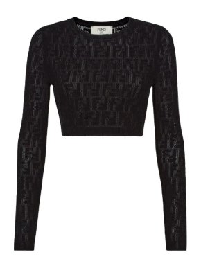Fendi FF Knit Crop Jumper