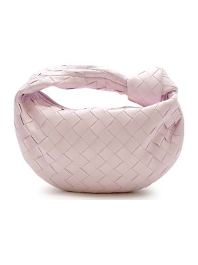 Bottega Veneta Blush Pink Mini Intrecciato-Leather Jodie Bag