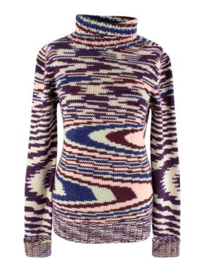 Missoni Multicolour striped roll neck jumper