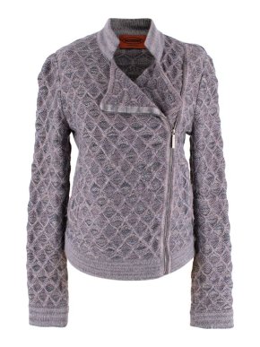 Missoni grey & lilac wool zipped jacket
