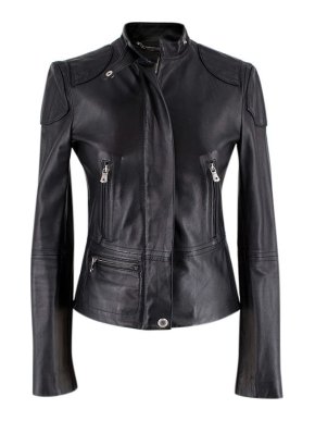 Dolce & Gabbana Black leather biker jacket