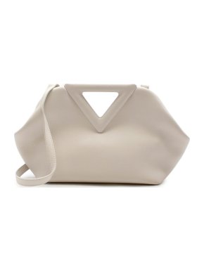 Bottega Veneta white leather small Point bag