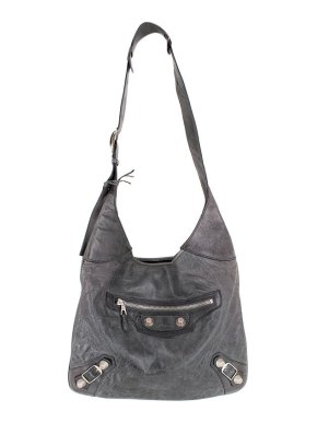Balenciaga Dark Grey Distressed Giant City Day Bag